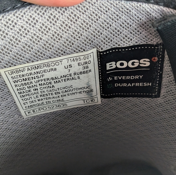 BOGS Armourboot Women Size 7 Black Color Rubber Everdry Durafresh Rain Boots - Picture 8 of 9